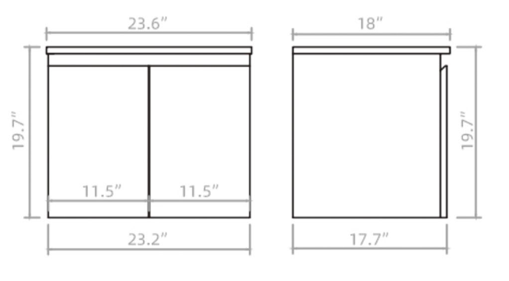 Vanity PVC PF 24 WH