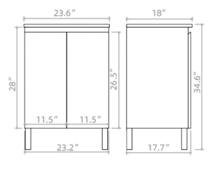 Vanity PVC PF 24 LG