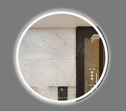 Round led mirror with sensor